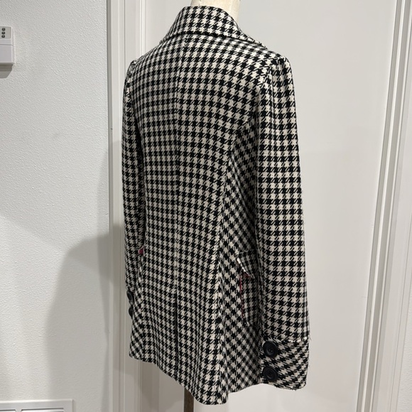 Vintage Forever 21 Double Breasted Houndstooth Peacoat - L - Picture 4 of 13